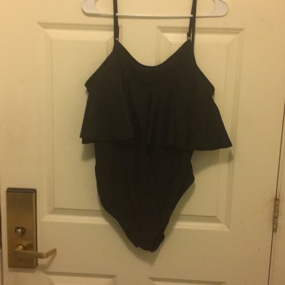Drape Sleeve Swimsuit